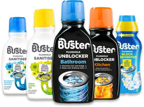 buster bathroom plughole and sink cleaner